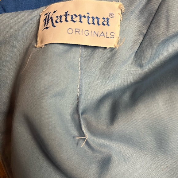 Katerina Originals • Vintage • Blue • Floral • Size 2 X-Large • Dress - Picture 16 of 16